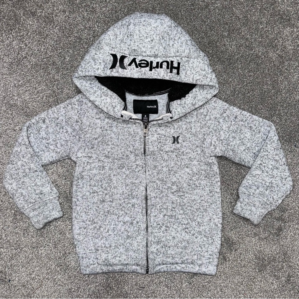 Hurley Sherpa-Lined Zip Up Hoodie